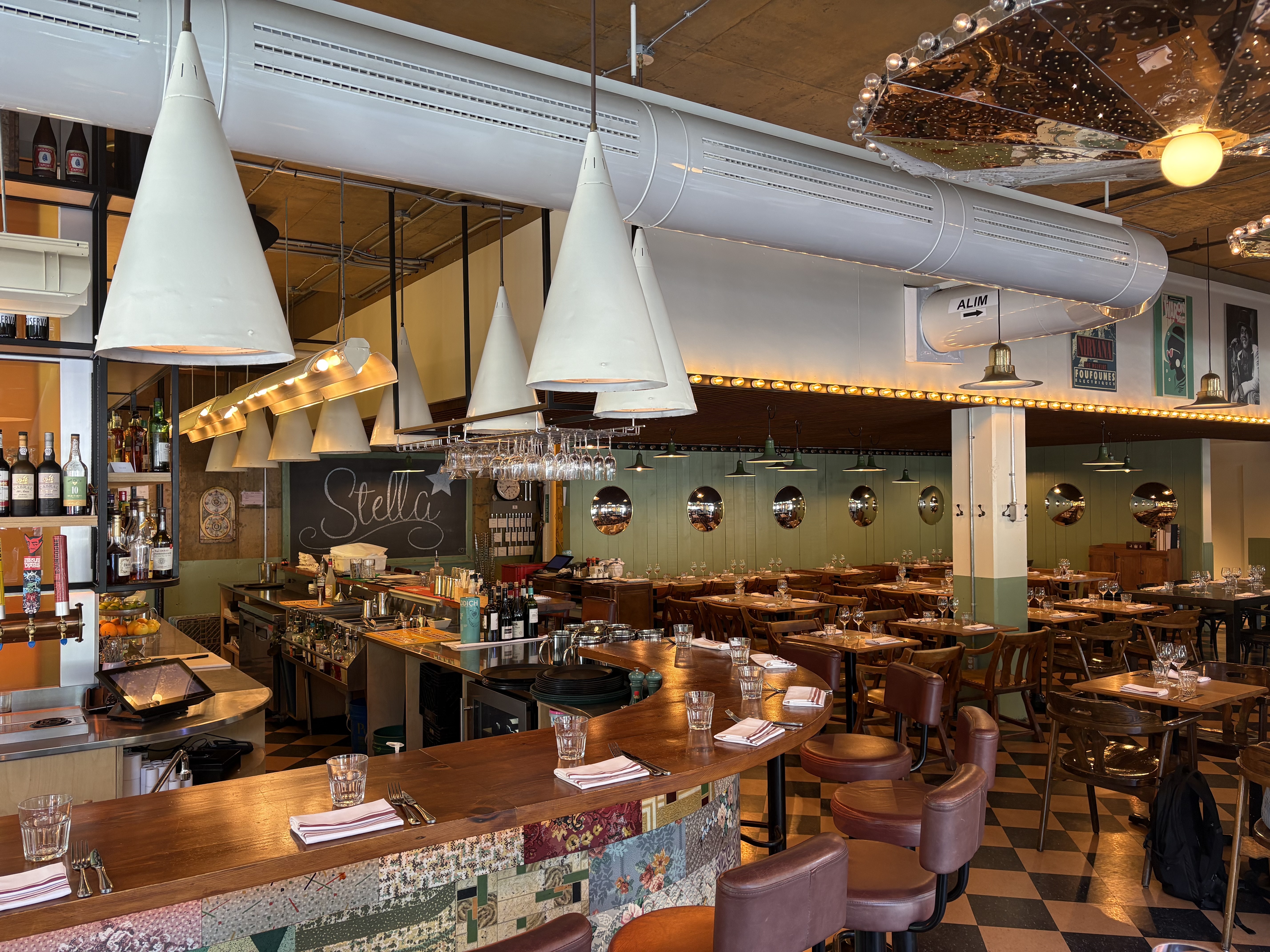 Interior of Stella Italian Brasserie
